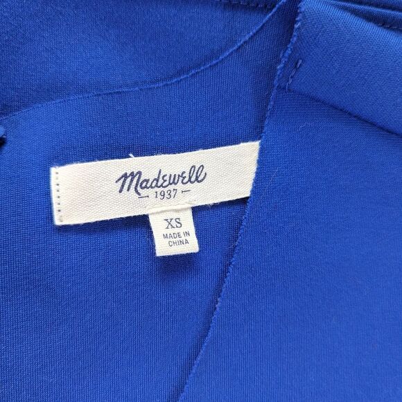 Madewell Cobalt Blue Dress Coastal Cowgirl Tenniscore Preppy Sailor Chic XS - Picture 2 of 9